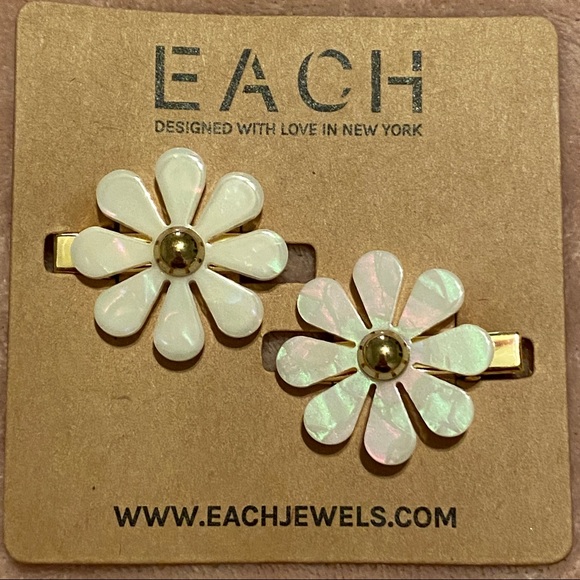 New Each Jewels Iridescent Barrettes - Picture 1 of 4